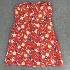 American Eagle Outfitters Floral Mini Dress Strapless Size 12 Orange Purple