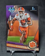 Antonio Williams 1st Rookie 2023 Bowman Chrome University Card 29 Clemson Tigers. rookie card picture