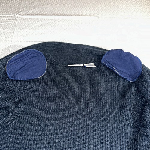 VINTAGE Blair maglione maglia cardigan donna L blu navy scollo a V anni 90 Grandmacore - Foto 10 di 10