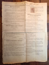 Banco Di San Geminiano 12 Marzo 1899 Avviso D'Asta All'Incanto-12975/31