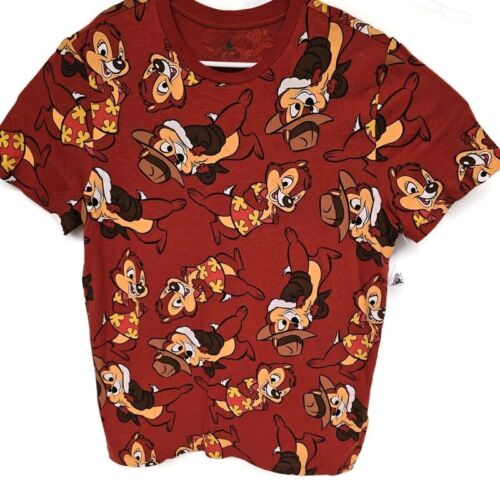 Disney Parks Chip and Dale Rescue Rangers Print Mens Unisex Shirt Medium NWT