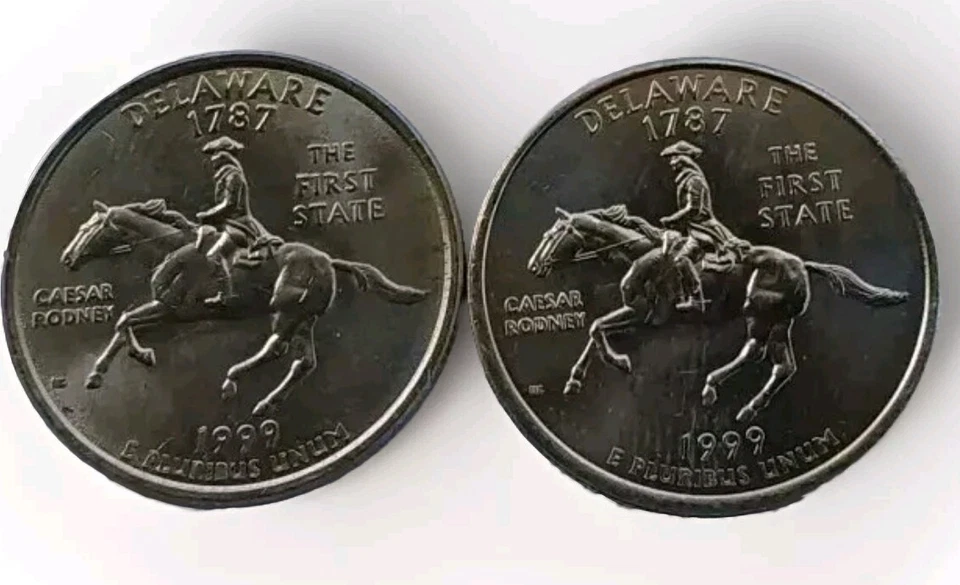 1999PD Delaware Statehood 25CSet - Gem Uncirculated 25 C Reeded Edge-24.3 MM - Image 3 of 4