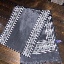 Weavers Workshop Silk Paisley Wool LonScarf Vintage 48 x 9"