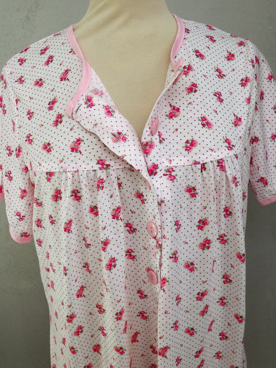 ROSE POMME Liquette 40/M imprimé Fleurs Pois Chemise de nuit