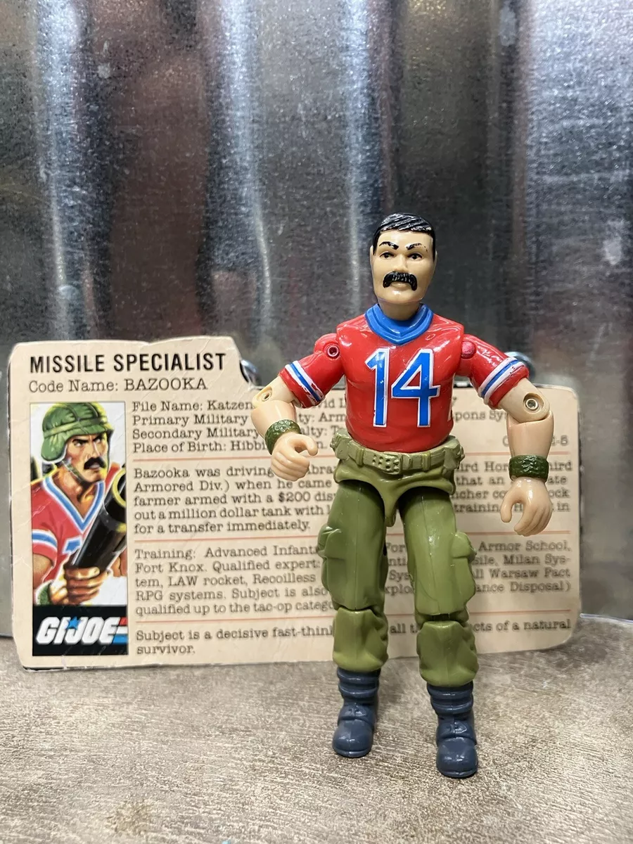 GI Joe 1985 Vintage Bazooka Action Figure And File Card No Accessories