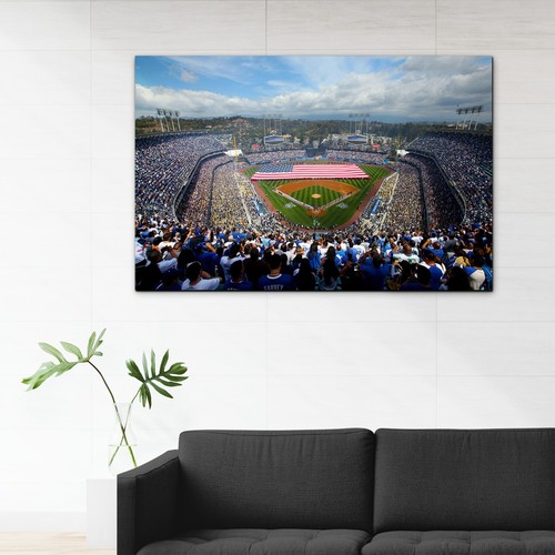 Dodger Stadium Eröffnungstag bunt 36x24 FERTIG ZUM AUFHÄNGEN 1,5 Zoll Rahmen WoW! - Bild 3 von 12