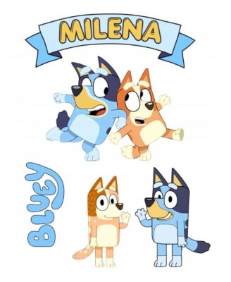 Bluey Essbar Fabel Bingo Tiere Tortenaufleger Torte Geburstag + TEXT