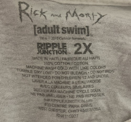 Rick and Morty XL Adult Swim Short Sleeve White Graphic T-Shirt - Picture 4 of 7