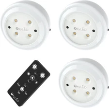 Wireless LED Puck Lights, OxyLED Closet Light, Cordless Battery-Powered LED 