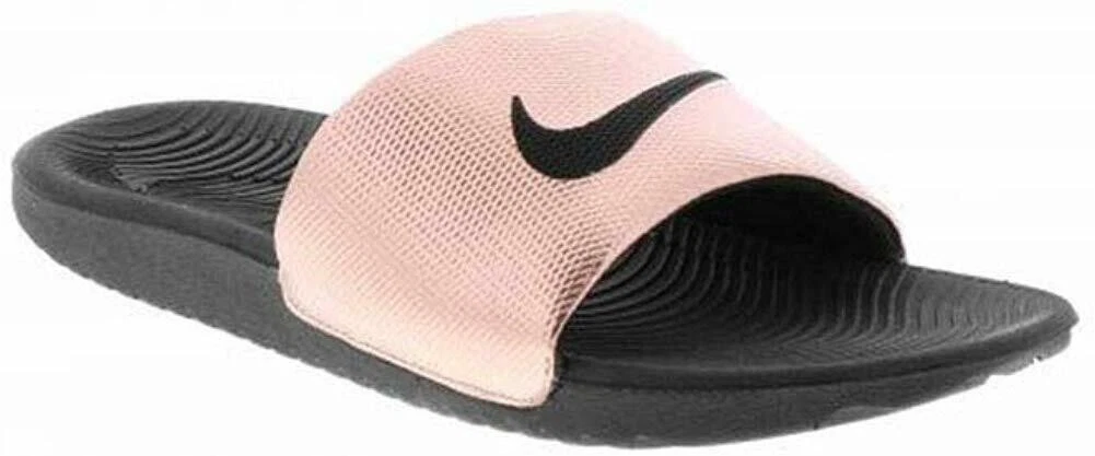 NUOVI sandali Nike donna taglia 11 Kawa Slides bronzo metallizzato nero