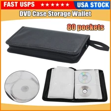 80 Disc Plastic CD DVD VCD Carry Case Holder Storage Organizer Bag Album Wallet