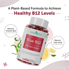 Neuherbs Plant-Based B12 Supplements For Men & Women 60 Tablets Brain Health