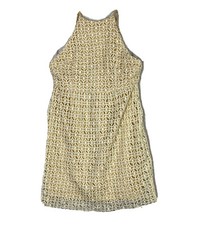 Womens Ivory Crochet Lace Dress Size M Romeo Juliet Couture Lined Boho NWT