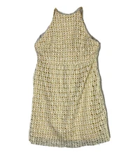 Women's Ivory Crochet Lace Dress Size M Romeo Juliet Couture Lined Boho NWT