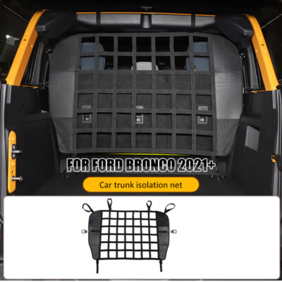 Black Trunk Isolation Net Cargo Pet Divider Barrier for Ford