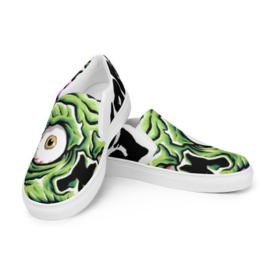 Explore Apparel Zombie Eye Women s Slip-On Canvas Shoes