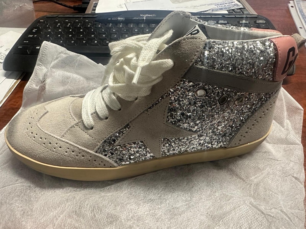 golden goose Slide sneakers in silver metallic leather with star MEN8 EUR41