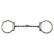 Western Saddle Horse Stainless Offset D Ring Snaffle Bit 5" w/Twisted Mouthpiece