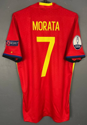 MORATA #7 MEN'S SPAIN 2015/2016 HOME SOCCER FOOTBALL SHIRT JERSEY MAILLOT SIZE S