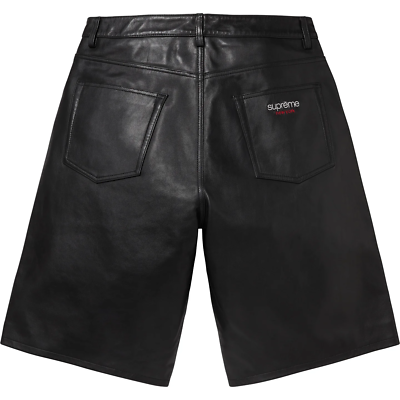 Supreme Baggy Leather Short Black Snakeskin 2colors SS25 | eBay