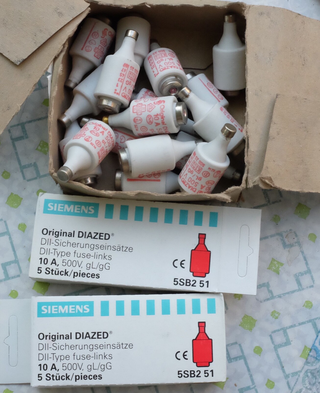 Fusible de rechange Siemens 10A taille DII pour la rénovation des armoires électriques DIAZED