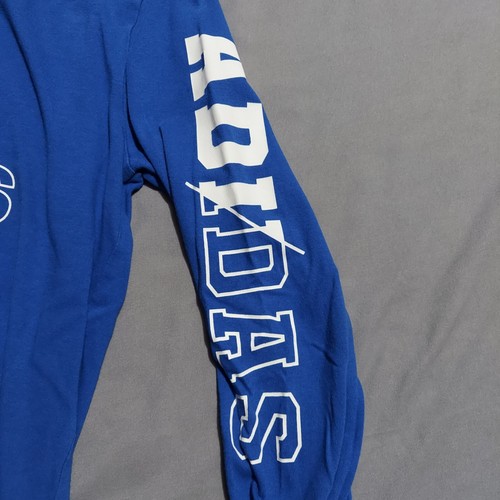 Adidas HOODIE Boys Size Small (8) Blue Pullover Lightweight - Picture 3 of 8