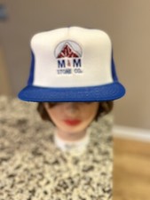 Vintage 80s 90s Mesh Snapback Trucker Hat Cap Made in USA EUC M&M Stone Co