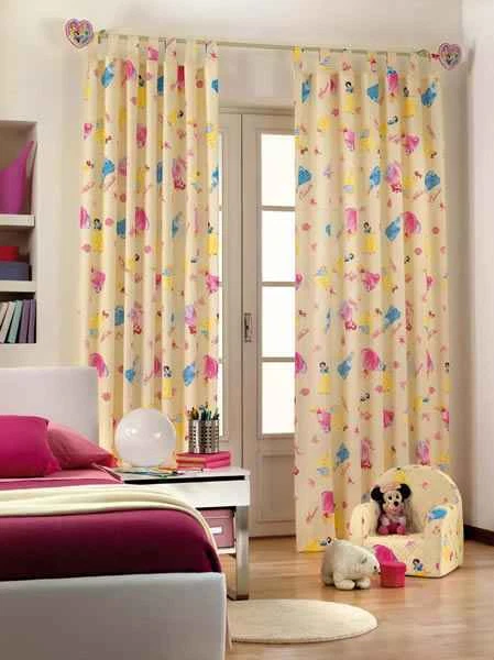 Cortina Decorativa Original Disney Princess 1 Pza. Listón L290cm X B140cm NUEVA