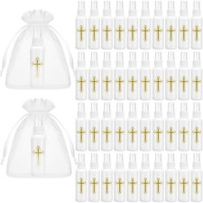 48 Pcs 2 oz Holy Water Spray Bottles Catholic Bulk Plastic Holy Water Empty C...