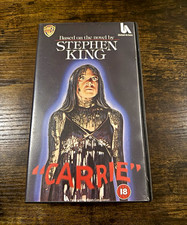 Carrie 1976 VHS UK Warner Home Video 1988 Stephen King Sissy Spacek Brian De Pal