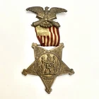 Grand Army of the Republic GAR Civil War Badge - 1861- Veteran - 1866 - B70861