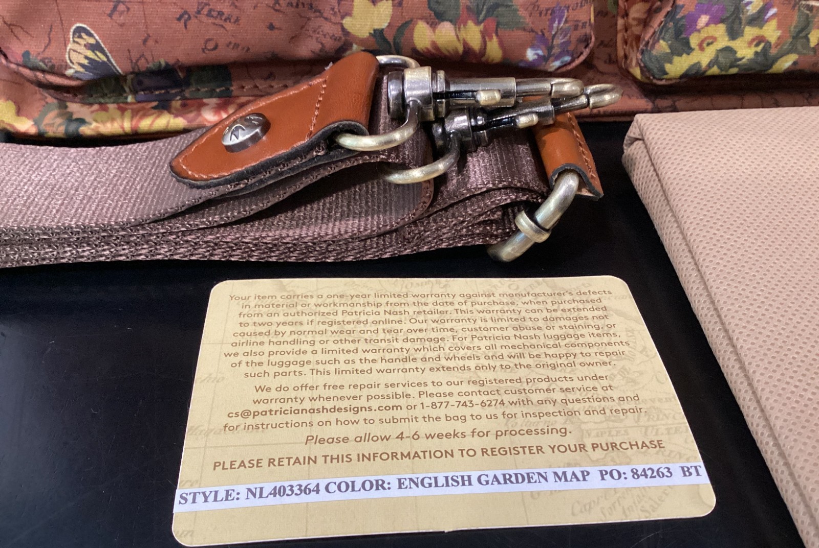 Patricia Nash Sorlana English Garden Travel Tote Canvas Leather 19"x13"x7" P2