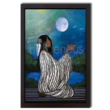 Black Frame Spirit Offering by Betty Albert Gallery Wrap Canvas Art (38 x 26 in)