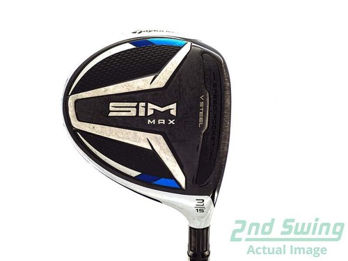 TaylorMade SIM MAX Fairway Wood 3 Wood 3W 15° Graphite Stiff Right 43.5in