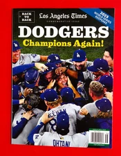 Los Angeles Times Dodgers 2025 World Series Champions Commemorative Back-To-Back