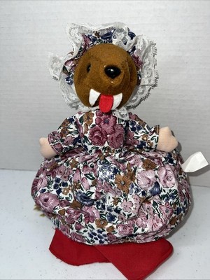 Vintage Red Riding Hood 3 face Topsy Turvy Doll 10” MTY