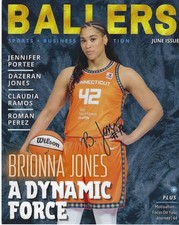 BRIONNA JONES Signed 8 x 10 Photo WNBA Basketball CONNECTICUT SUN Atlanta DREAM