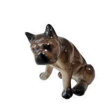 Vintage Figurine Mini Shy Boxer Dog Hagen Rennaker Style Porcelain