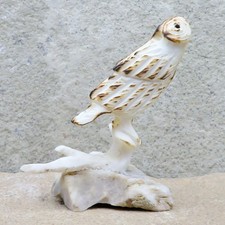 Zuni Fetish-Native American Carving-Antler PERCHED OWL-Ruben Najera