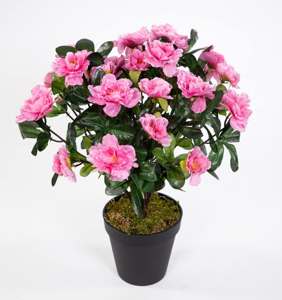 Azalee 34Cm Rosa-Pink Im Topf LA Kunstpflanzen Kunstblumen KüNstliche Blumen-image