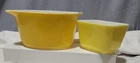 Vintage Pyrex Yellow Bowls 473 1 Qt & 501B 1.5 Cup Made in USA No Lids