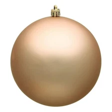 Vickerman 10" Contemporary Plastic Ball Ornament in Matte Cafe Latte