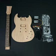 DIY Electric Guitar Kit SG Style Mahogany Body&Neck Rosewood Fingerboard 6String