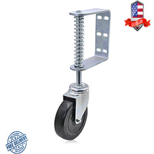 5 Inch Spring Loaded Gate Caster with Steel Wheel for Farm Fences Vinyl Gates