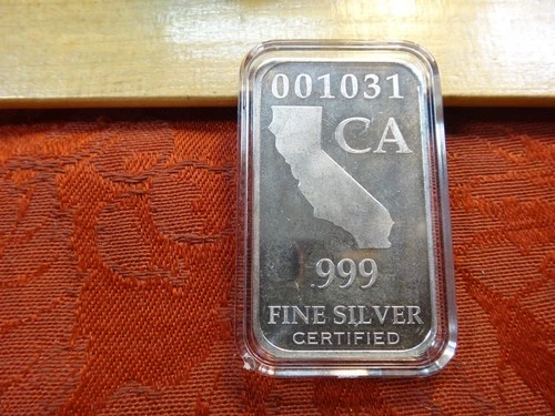 California 1/2 Ounce .999 Fine Silver Bar - Federated Mint - Free S&H USA