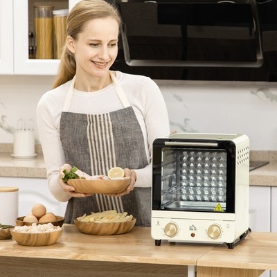 15L Mini Backofen Arbeitsplatte Backofen und Grill mit 60-230°C einstellbarer Temperatur