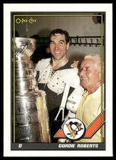 1991-92 O-Pee-Chee Gordie Roberts Pittsburgh Penguins #494