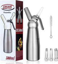 Professional Aluminum Whipped Cream Dispenser Cream Maker 500Ml 1 Pint for Des