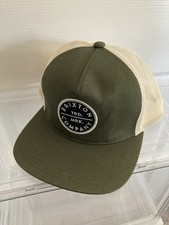 Brixton Olive Green Excellent Condition Trucker/Baseball Hat/Cap