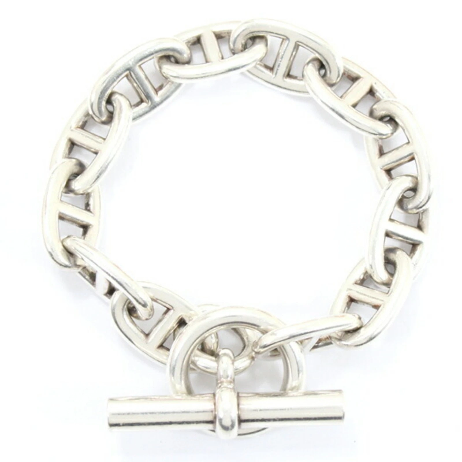 HERMÈS Bracciale Hermes Catena d'Ancre TGM Catena 12 Maglie Argento 925 SV925... GZl1629f
